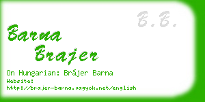 barna brajer business card